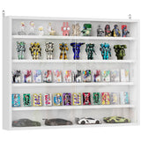 5-Tier Display Cabinet, Shot Glass Display Case, Glass Curio Cabinet with 2 Glass Doors and 4 Adjustable Shelves