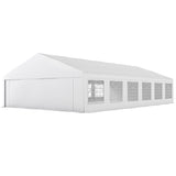 23' x 39' Party Tent, Heavy Duty Outdoor Canopy Tent Shelter with 2 Doors and 12 Windows for Parties