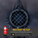 8ft Inflatable Christmas Santa Claus Waving Hands