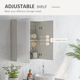 Armoire de toilette murale, 2 portes, étagère réglable et mécanisme de fermeture amortie