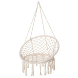 Patio Hammock Chair, Hanging Rope Hammock Swing for Indoor & Outdoor Use with Backrest