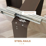 Table à manger extensible, Table de cuisine modulable pour petits espaces, Peut accueillir jusqu'à 6 personnes