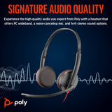 HP POLY BW 3225 USB-C HS Headset with USB-C/A Adapter