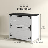 Classeur 2 Tiroirs, Classeur de Rangement de Bureau Style Ferme avec Barres de Suspension Ajustables pour Format Lettre, A4, Légal