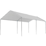Carport 10'x20' Robuste Galvanisé Dais pour Voiture avec Trousse d'Ancrage Incluse, 3 Câbles d'Acier Renforcés