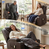 Fauteuil inclinable releveur pour personnes âgées, fauteuil releveur en cuir PU avec dossier épais et haut, repose-pieds, canapé inclinable pour salon