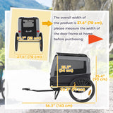 Dog Bike Trailer, Pet Cart Bicycle Carrier with Support Feet, Large Wheels, 2 Doors