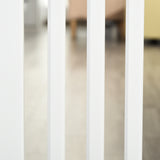 Free Standing Wooden Pet Gate Indoor Dog Barrier Foldable Step Over Doorway Fence Safety Gate with Open Door