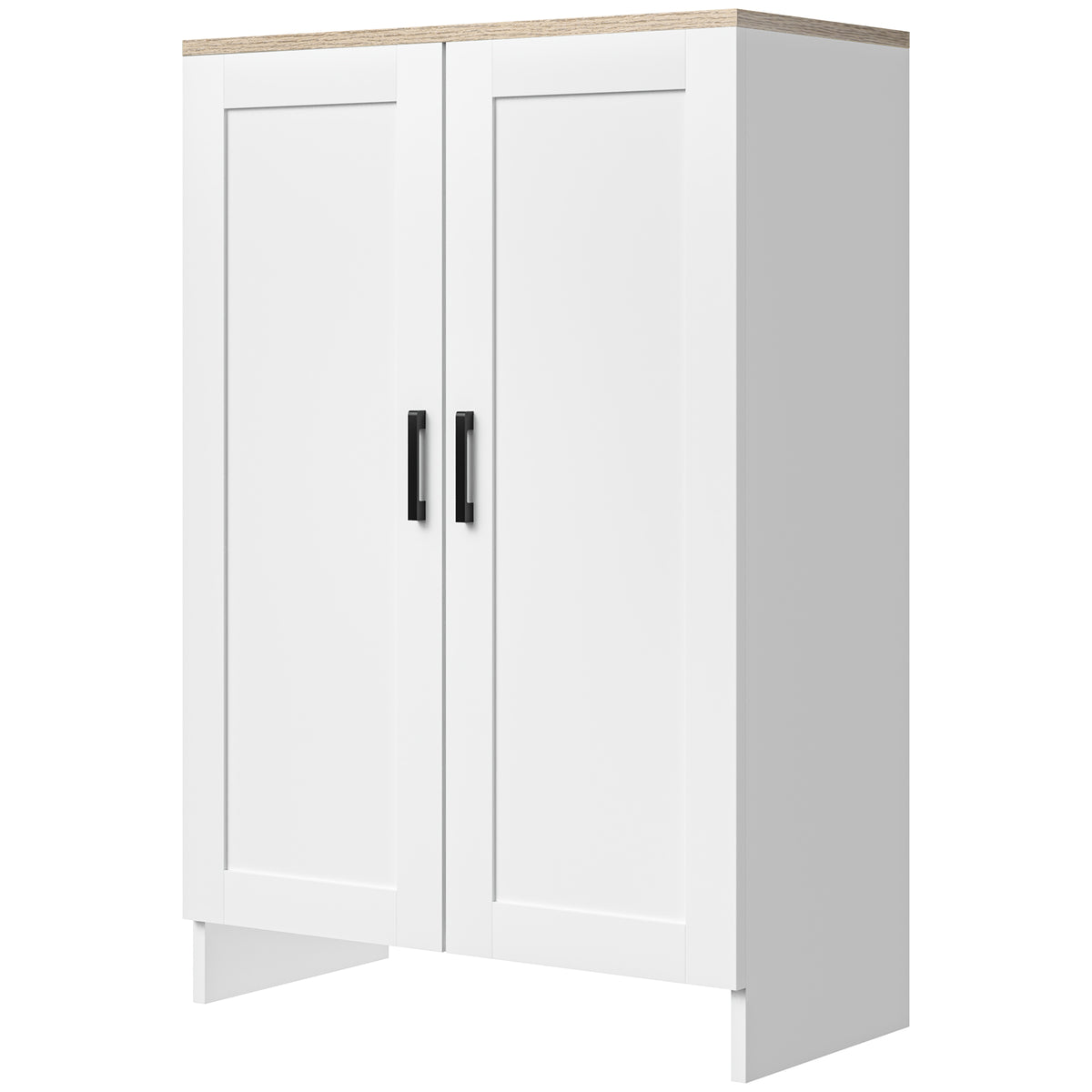 Armoire de rangement moderne avec portes et tablette ajustable pour cuisine, 23,6