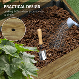 Bac à fleurs bois treillis lit surélevé jardin 4 roues plantes grimpantes 30