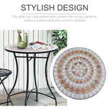 Table de patio mosaïque ronde 23,5