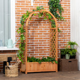 Raised Garden Bed with Arch Trellis