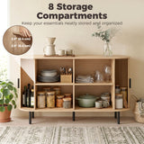 Fluted Sideboard Buffet Cabinet, 55