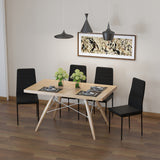 Chaises de salle à manger dossier haut, chaises d'appoint modernes en cuir PU rembourré avec pieds métalliques pour cuisine