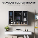 Wall Mounted Bathroom Medicine Cabinet with Mirror and Shelves