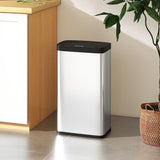 Poubelle capteur 12 gallons (45 L), acier inoxydable sans traces de doigts