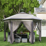 13' x 13' Pop Up Canopy Tent with Netting and Carry Bag