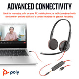 HP POLY BW 3225 USB-C HS Headset with USB-C/A Adapter