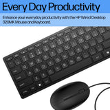 HP Wired Desktop 320MK Mouse and Keyboard Combo
