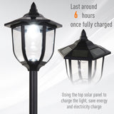 Solar Torch Lights Outdoor Garden Lighting 6 LED Water-Resist Auto On/Off 6 Hours