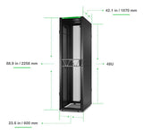 APC Armoire serveur NetShelter SX Gén. 2, 48U, 2258H x 600L x 1070P mm, blanc