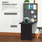 Wall Mounted Table Fold Out Convertible Desk, Multi-Functional Space Saving Computer Desk with Writing Floating Board for Students