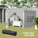 10' x 10' Pop-Up Canopy Tent with Sidewalls, Height-Adjustable