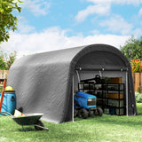10' x 15' Portable Shed, Outdoor Storage Shed Tent with Roll-Up Zipper Door for Patio Garden Garage