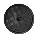 Base de parasol en béton 40lbs avec effet rotin
