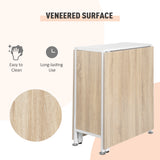 Table pliante polyvalente avec étagères escamotables