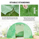 Walk-In Tunnel Greenhouse, Plant Hot House with 4 Windows and Zipper Door, 10' x 10' x 7'