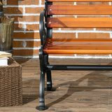 47 Inch Outdoor Garden Bench, Slatted Seat Back, 528 lbs. Capacity