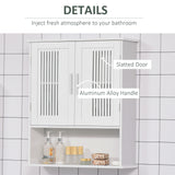 Modern Wall Mount Bathroom Cabinet, Storage Organizer with 2 Door Cabinet and Shelf