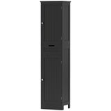 Freestanding Bathroom Cabinet with Drawer and 2 Doors, Tall Bathroom Cupboard for Kitchen