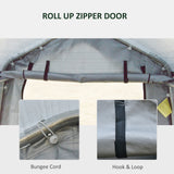 8' x 6' Carport with Sidewalls and Roll-up Door, Outdoor Storage Shelter for Motorcycle and Car