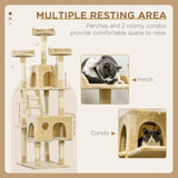 71-Inch Multi Level Scratching Cat Tree Kitty Condo Activity Center with Toys