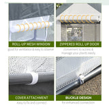 6.6' x 10' x 7' Heavy Duty Walk-In Greenhouse Vegetable Seed Growth Tent Outdoor Plant Growing Tunnel Warm House Flower Shed Backyard