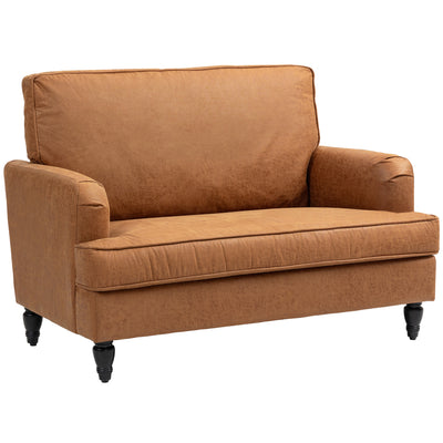Fauteuil d'Accent Moderne, Causeuse Leathaire avec Pieds Tournés et Siège Large