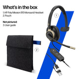 HP Poly Mission 815 Monaural USB Headset with Active Noise Canceling