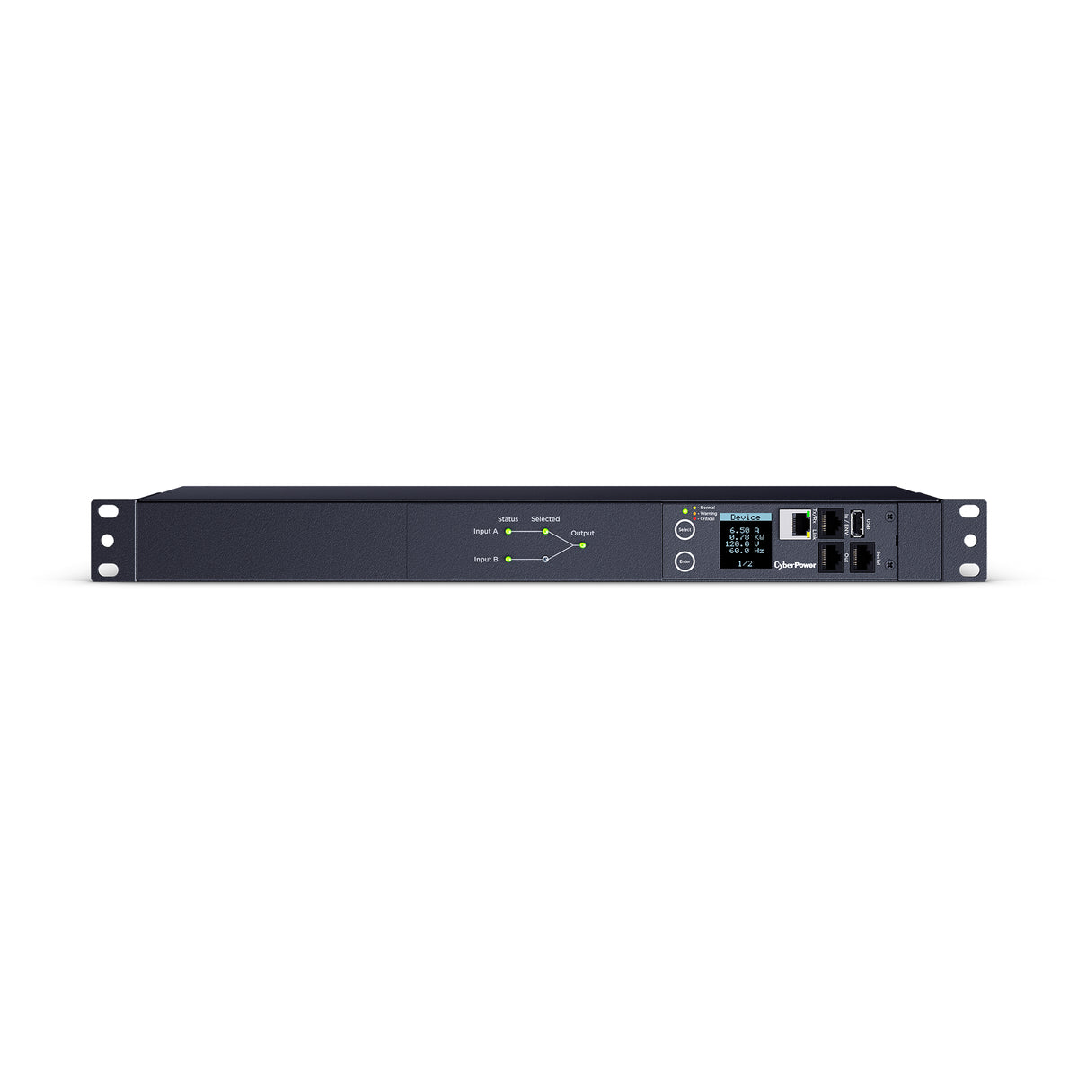 PDU ATS commutée 15A 120V 1U 10 prises