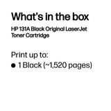 CARTOUCHE DE TONER NOIR 131A CAP STD POUR LASERJET PRO 200 M251/MFP M276