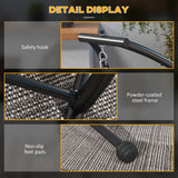 Hanging Hammock Chair Stand Only, C Shape Hanging Heavy Duty Metal Frame Swing Stand for Porch Swing Chair