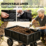 Chariot de jardin en acier, roues 10