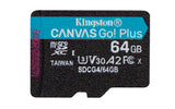 Kingston Technology 64GB microSDXC Canvas Go Plus Gen4 200MB/s A2 U3 V