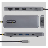 Adaptateur multiport StarTech.com 10-en-1 USB-C vers double DisplayPort, 100W