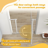 Dog Gate, Walk Through Pet Gate w/ Small Pet Door, 30