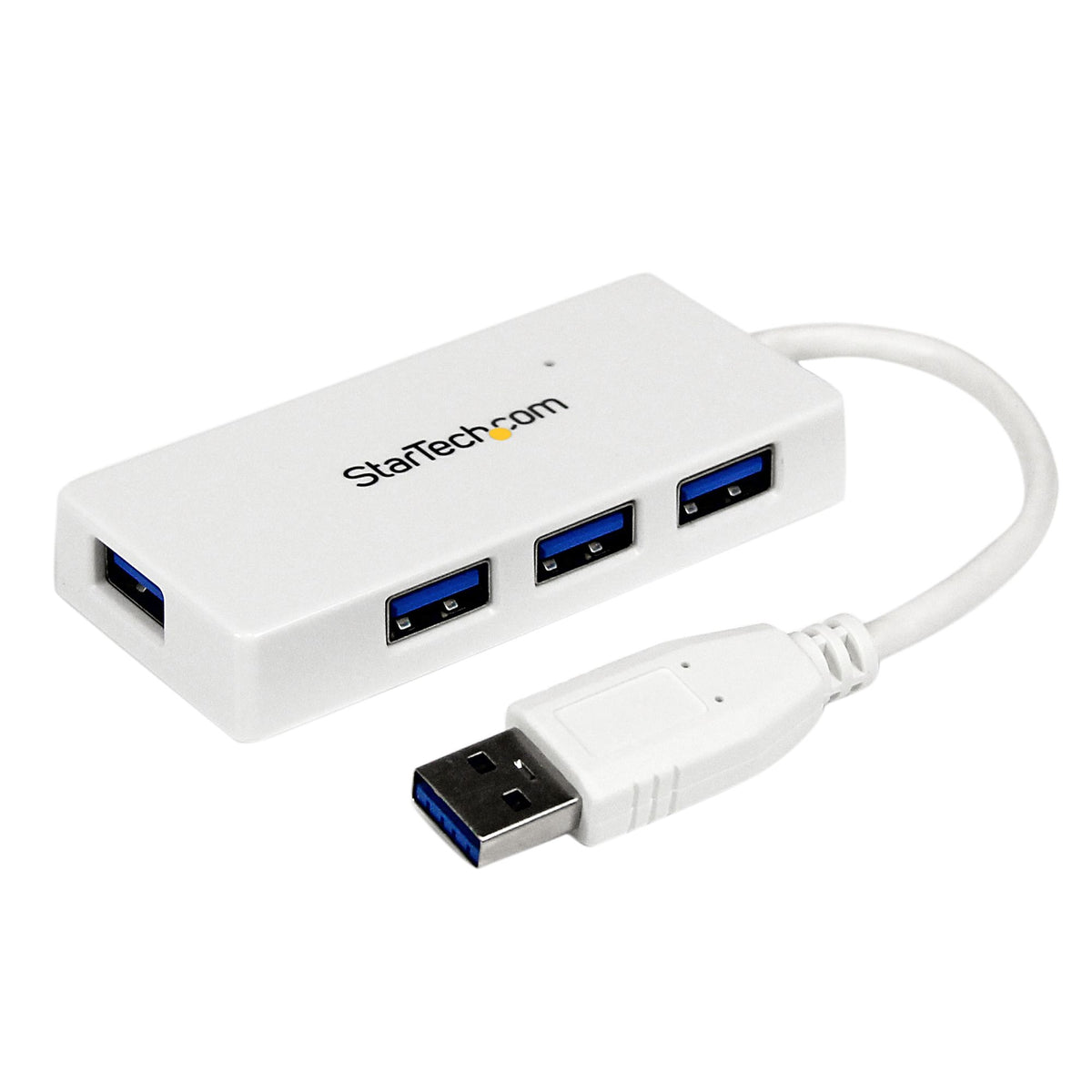 4PORT ST4300MINU3W USB 3.0 M/F Mini Hub with Built-IN Cable
