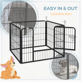 Metal Pet Playpen with Gate Indoor Outdoor for Small Animal