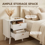 Modern Nightstand Set of 2, Bedside Table with 2 Drawers