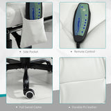 7-Point Vibrating Massage Chair, Reclining Office Chair with Footrest, Adjustable Height